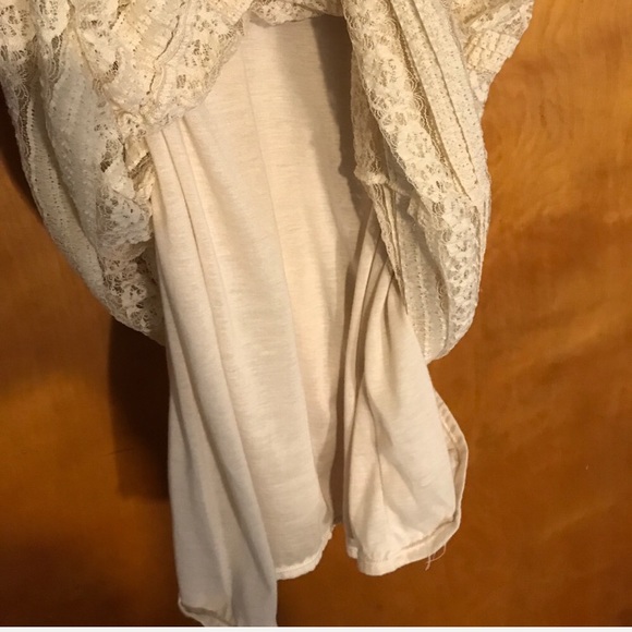 Max Studio Cream Lace/Ruffle Dress Medium - Picture 5 of 5